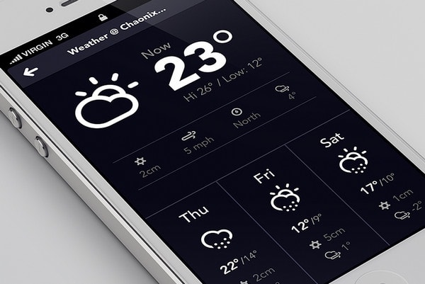 Weather bit in the app by Murat Mutlu