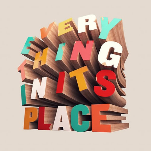 Create wooden 3D text