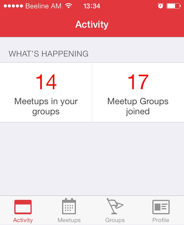 Meetup app