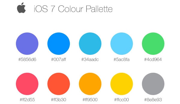 Inspired by the iOS 7 color palette.