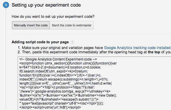 Codes experiment