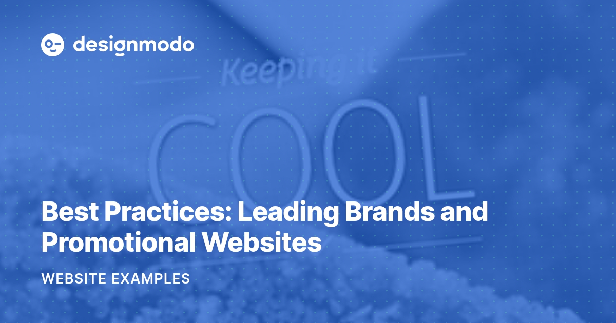 Best Practices Leading Brands and Promotional sites Designmodo
