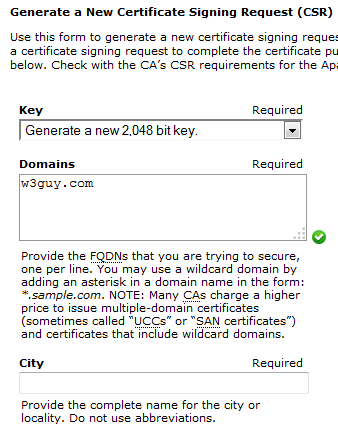 CSR code form fill-out