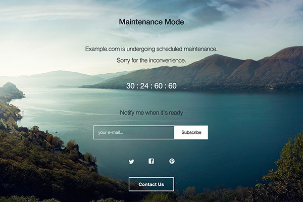 Maintenance Mode for WordPress
