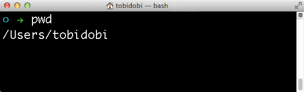 command pwd