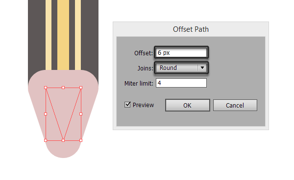 Creating the tip's outline