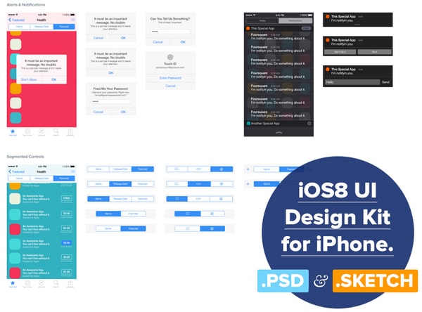 iOS 11 UI kit for iPhone X  Freebiesbug