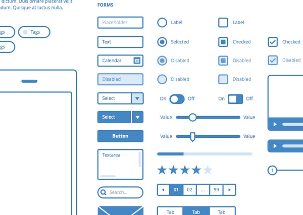 50 Free Wireframe Templates for Mobile Web and UX Design  by Yessie Klein   Medium