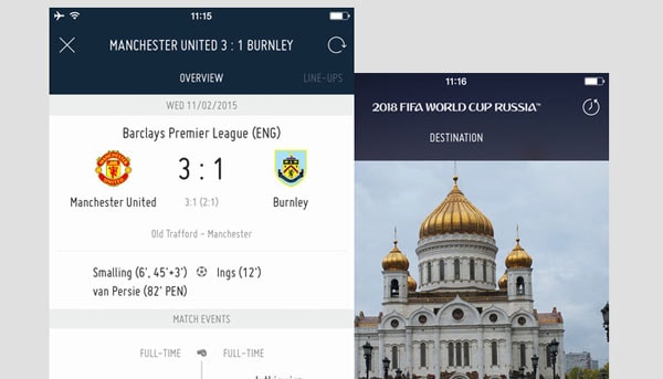 FIFA World Cup 2018 App Redesign  Fifa app, Sport poster design,  Inspiration app