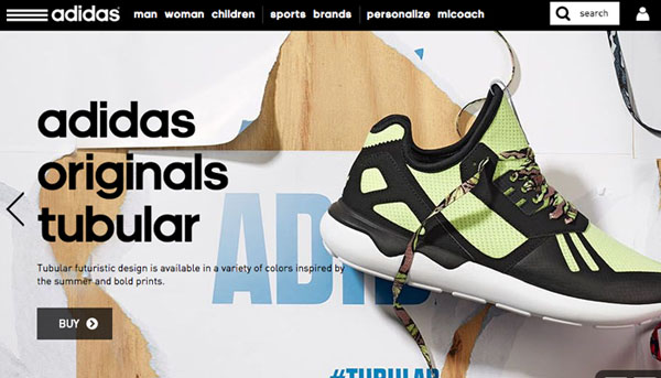 Adidas website