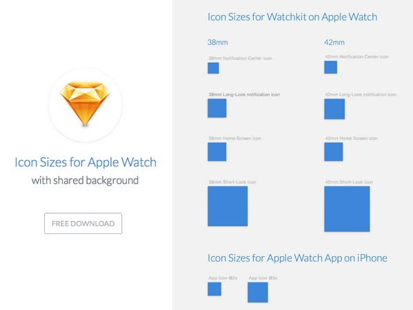 Apple Watch Icon Sizes