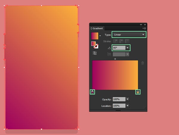 Gradient settings