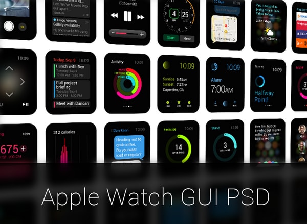 Apple Watch GUI PSD