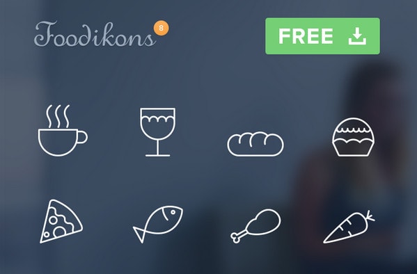 food icons psd