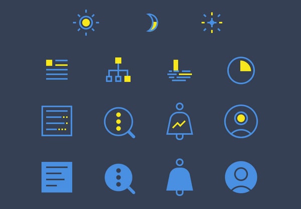 Night Mode Icon Set by Jinglu Li