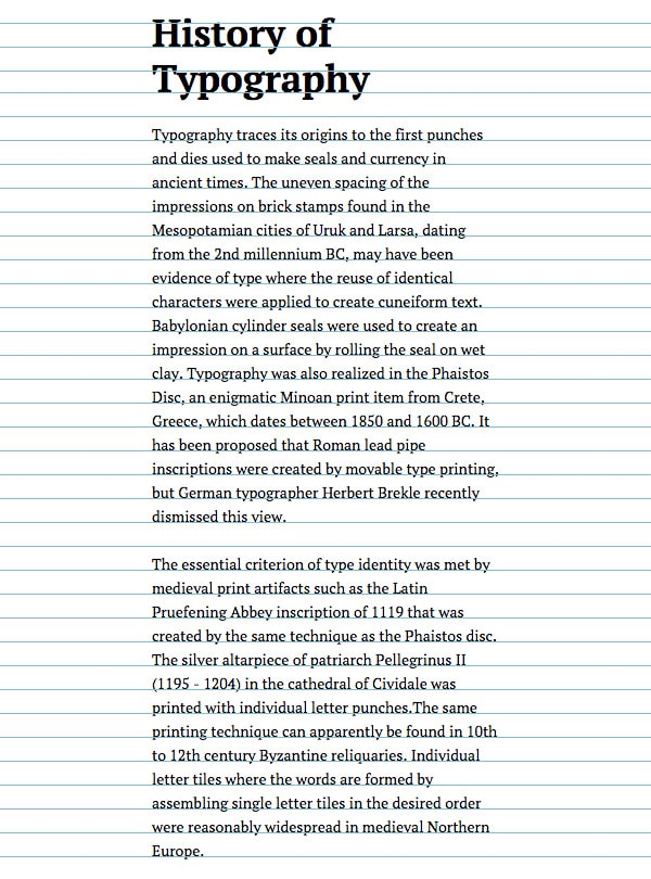 Scale for Web Typography