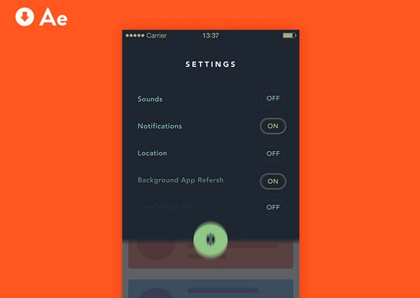 Settings Animation by Marco Zani