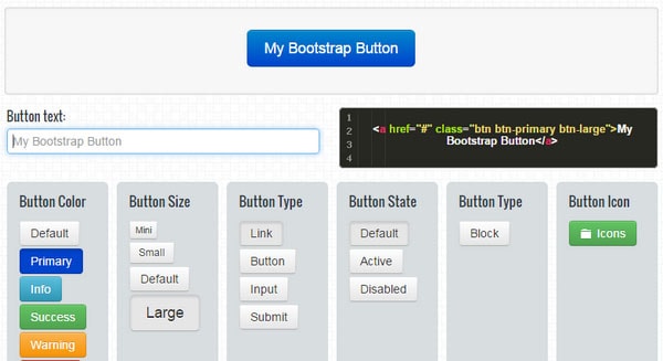 Bootstrap button deals size