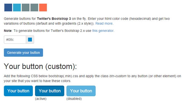 Bootstrap 3 Button Generator