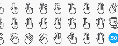 Gesture Icons Inspiration and Free Packages