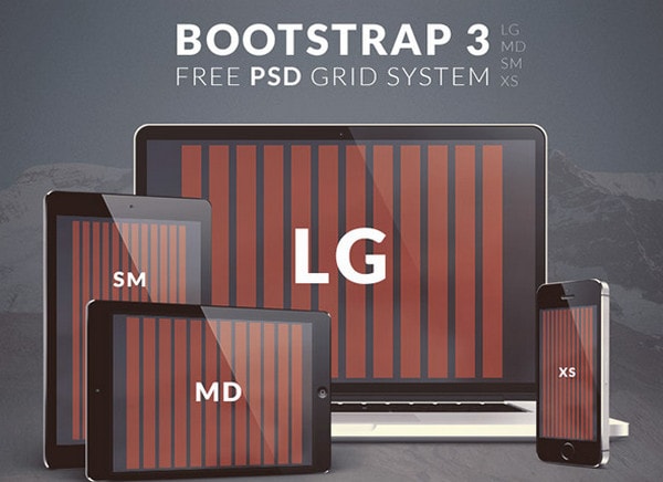Free Bootstrap 3 PSD Grid System
