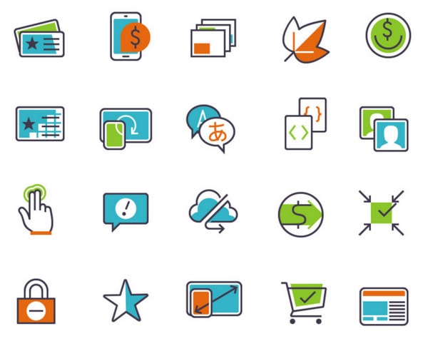 Apps And Products Features Free Icon Set