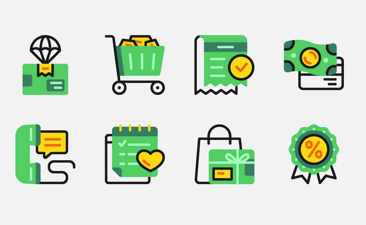 Online Shopping Icons Exploration by Inipagi Studio
