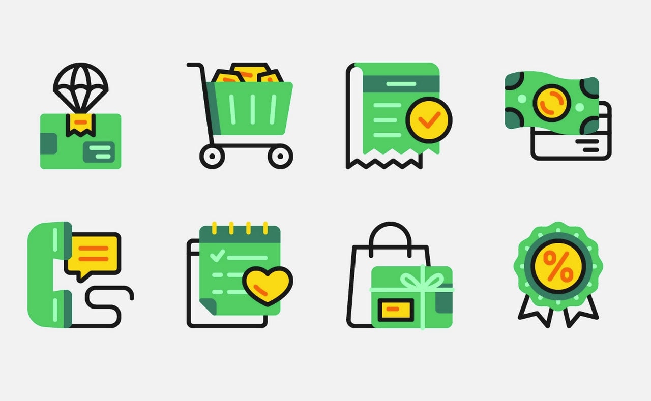 Gift card - Free commerce and shopping icons