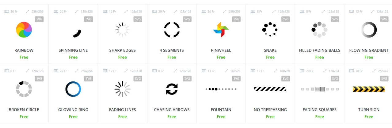  Your SVG + GIF + PNG Ajax Loading Icons and Animation Generator