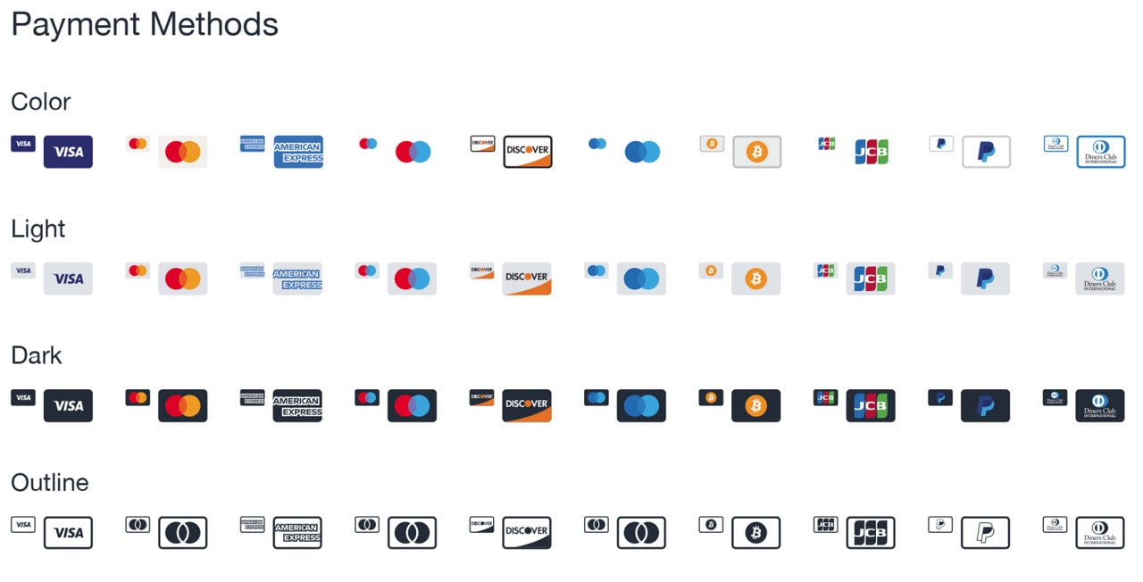 Payment Methods Icons