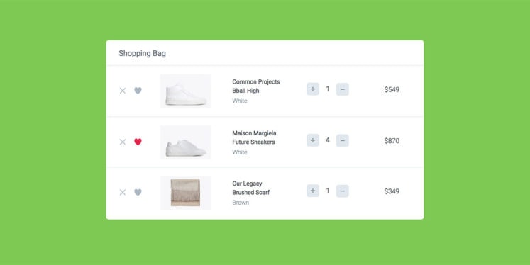 How to Create a Shopping Cart UI using CSS & JavaScript
