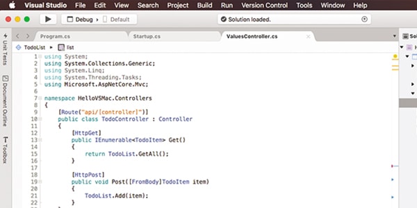 Visual studio for mac os x