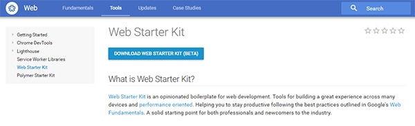 Google Web Starter Kit