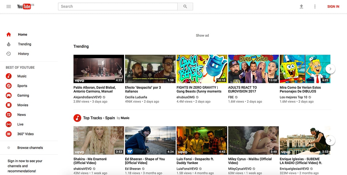 YouTube Design