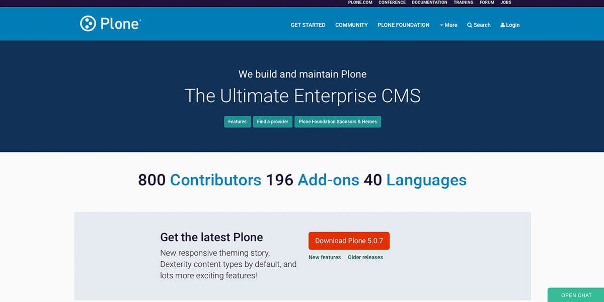 Plone CMS Homepage