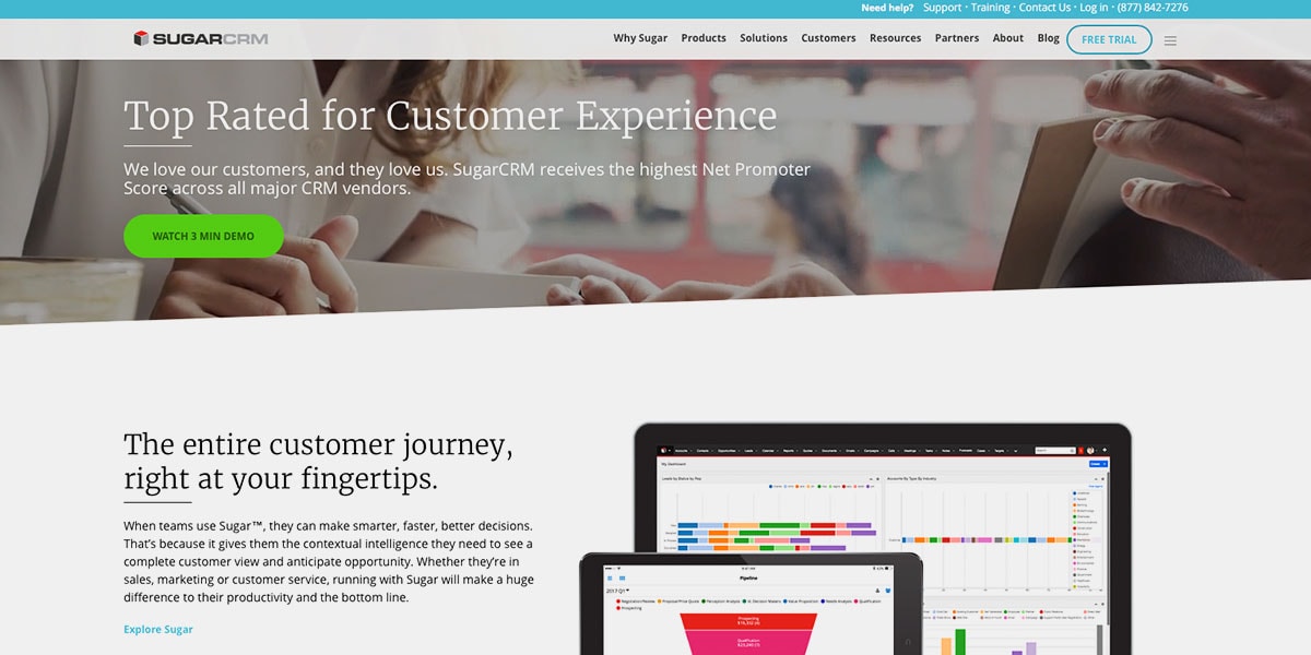 Orange CRM Homepage