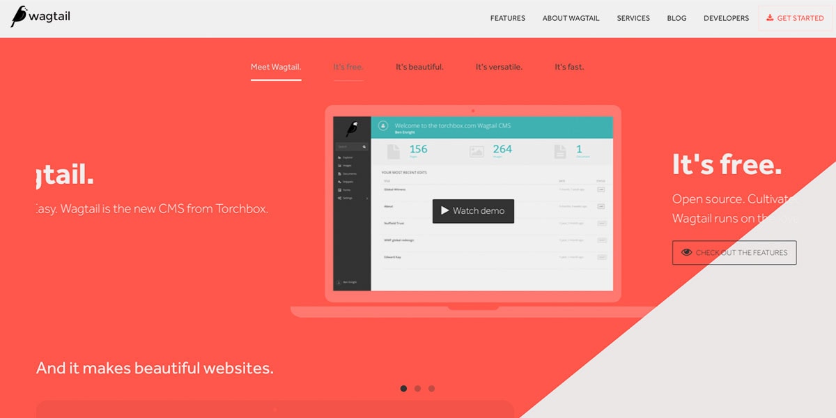 Wagtail CMS Homepage