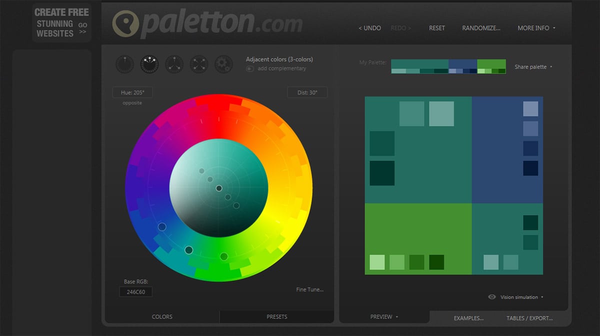 Color palette generator