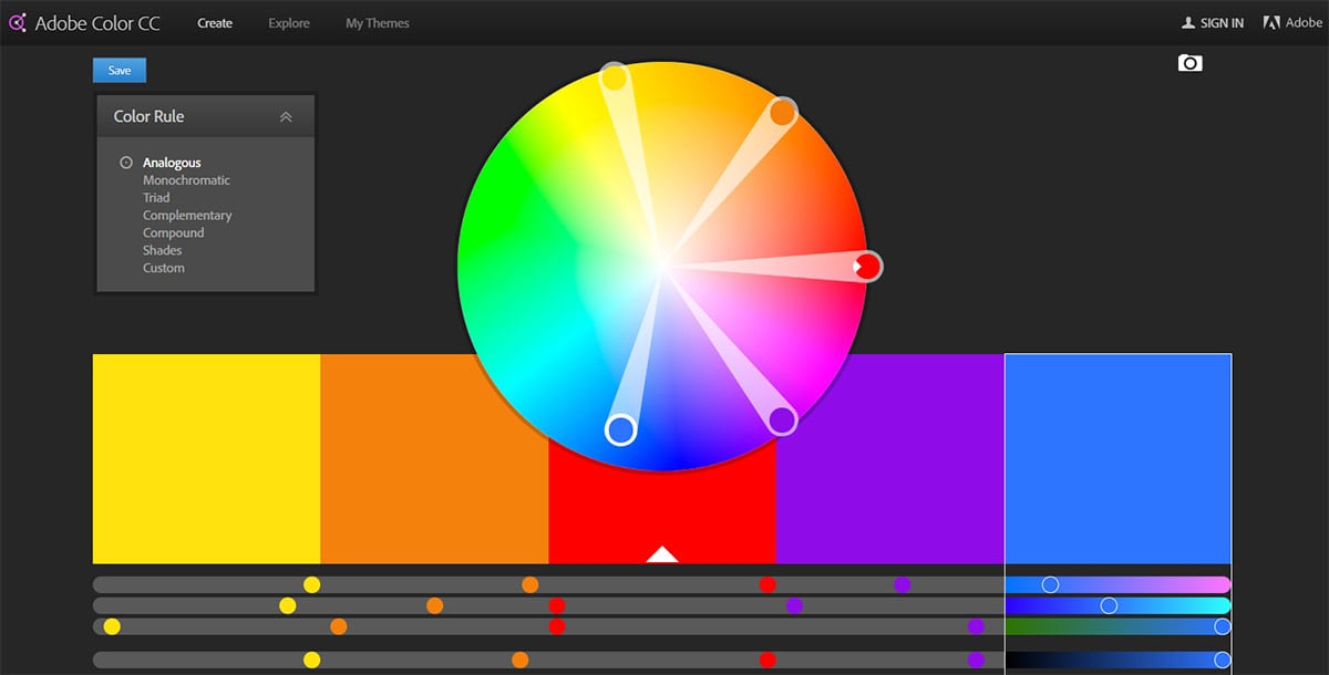 Adobe color deals palette generator