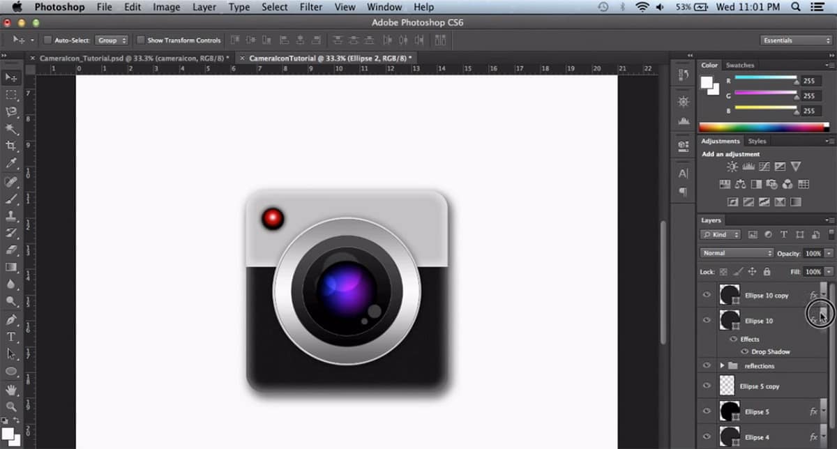 Skeuomorphic Camera Icon