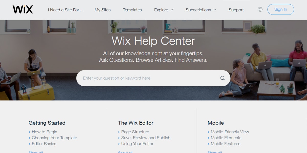 Wix.com Help and Support