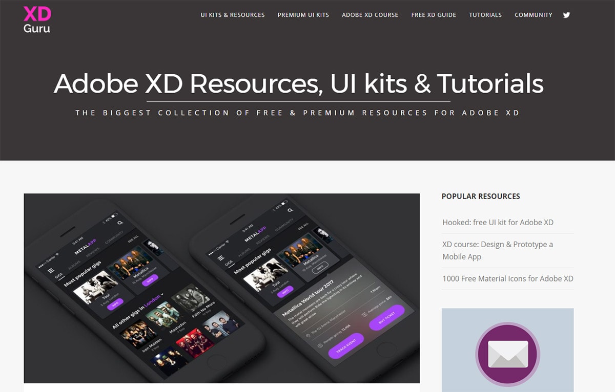 Site guru. 10 Best Adobe XD courses & Tutorials. UI work collection.