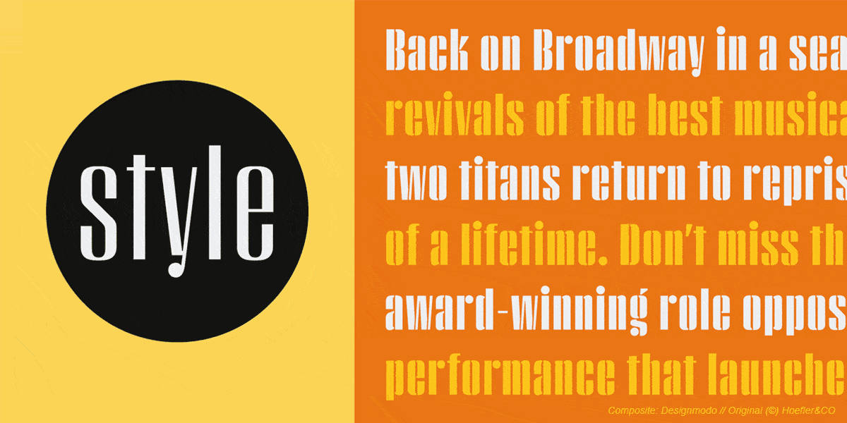 Peristyle font showcase