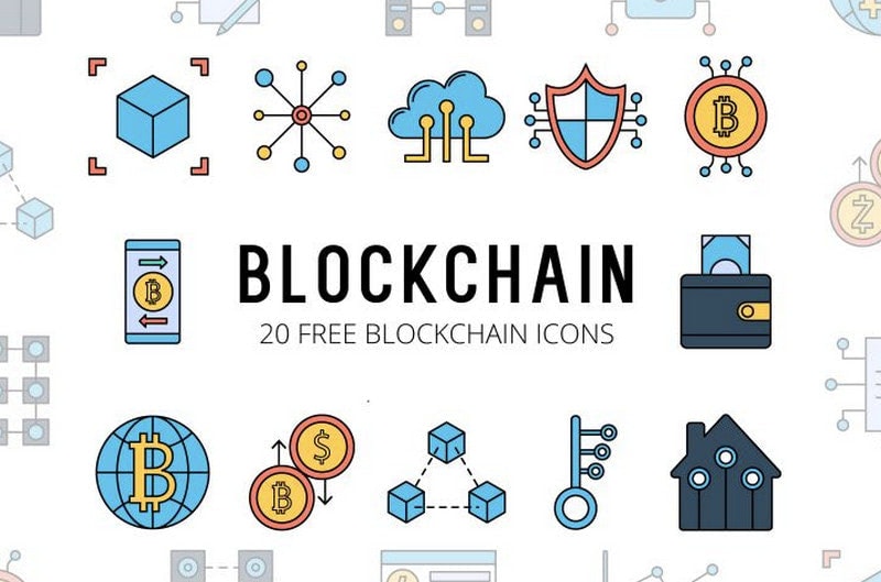 Blockchain Free Vector Icon Set