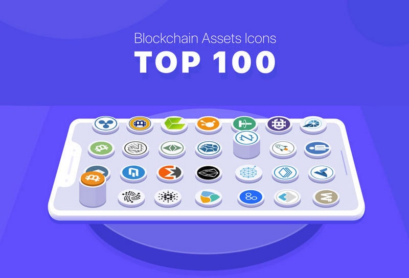 100 Blockchain (Cryptocurrency) Icons by Allen lee