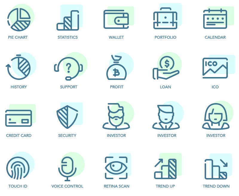 Fintech Icon Set