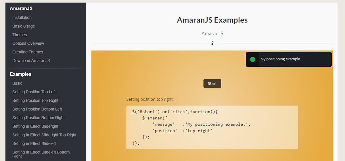 Amaran.js