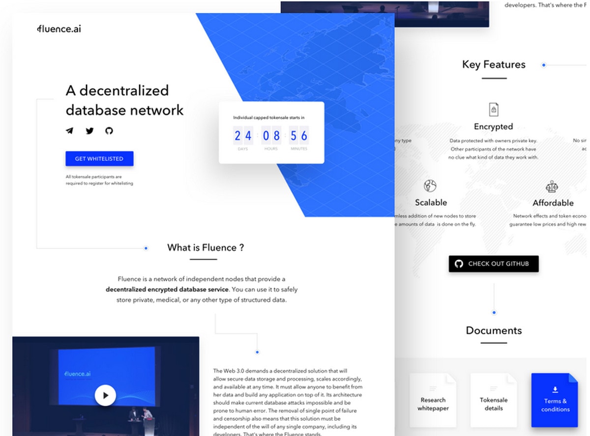 ICO landing page by Nida Orhan