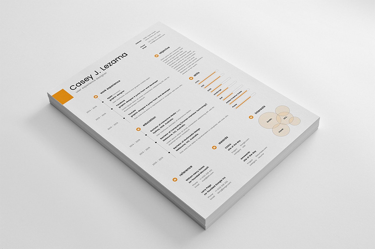 Free Resume Templates, CV Template Design