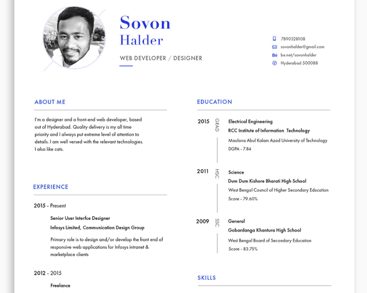 Minimal Resume